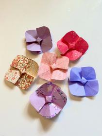 origami de fleurs hortensia