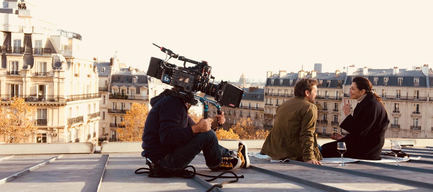 Tournage du téléfilm "l'homme de nos vies" au musée Guimet