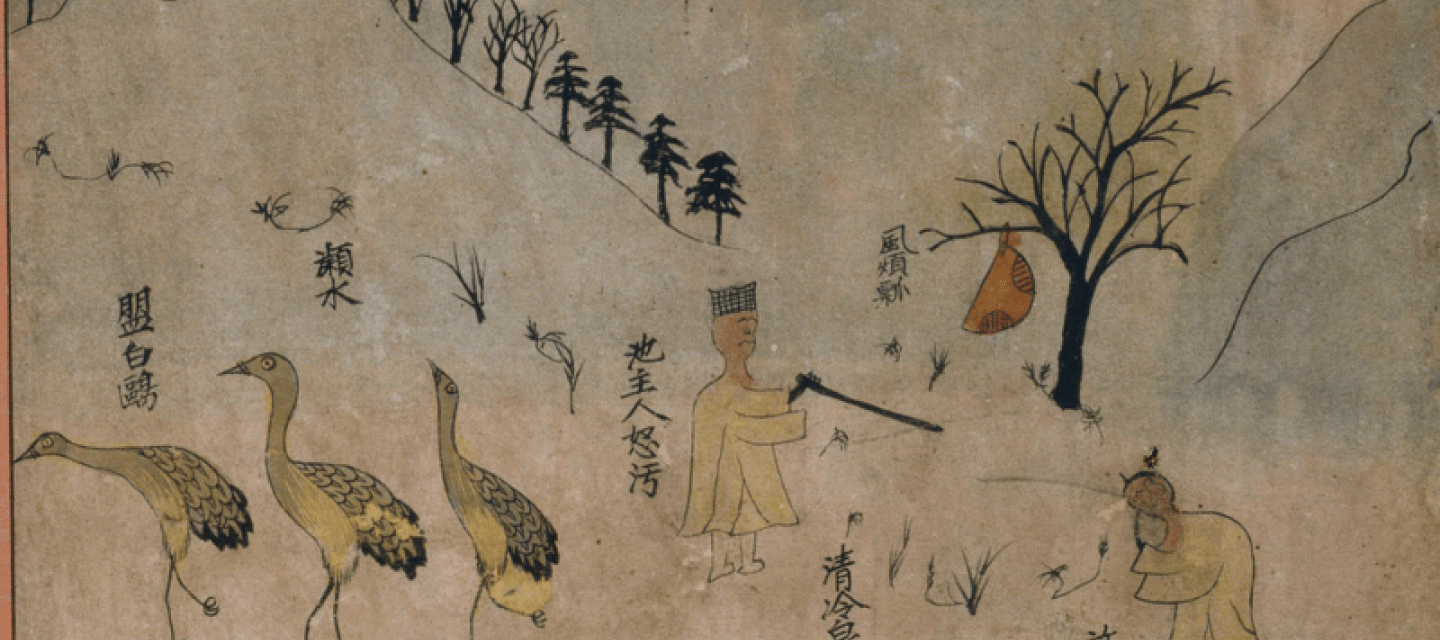 Paravent à huit panneaux : scènes de campagne "p'ungsok-do"