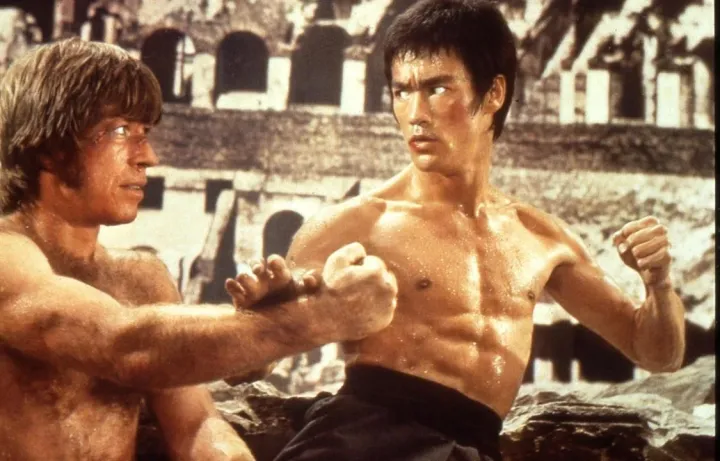 Bruce Lee et Chuck Norris dans la Fureur du dragon