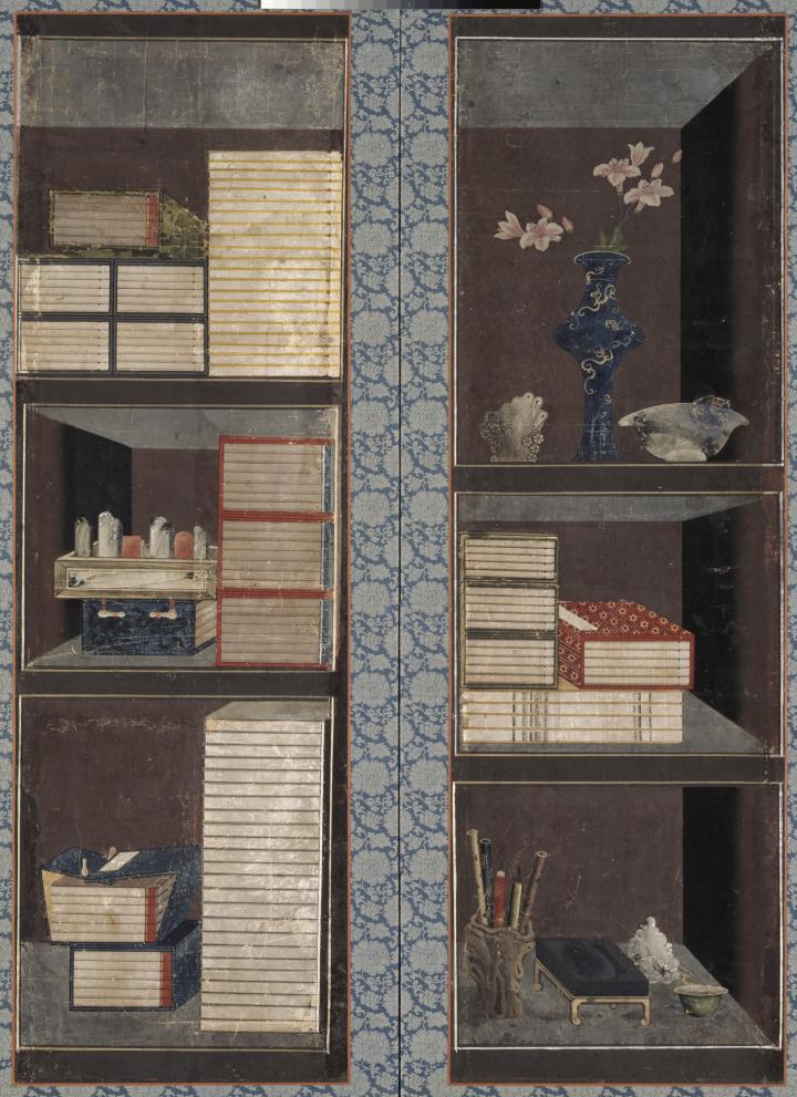 Paravent à six panneaux (détail), dynastie Yi ou Choson, Ancienne collection Lee U Fan, Paris, Musée Guimet © Musée Guimet