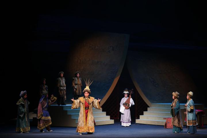Scène d'un opéra Qinqiang