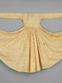 Image d'un vêtement en mousseline de coton estampé d'or