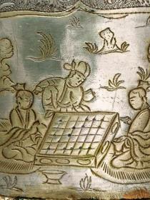 Détail de décor d'un récipient à encens à haut pied, Dynastie Tang