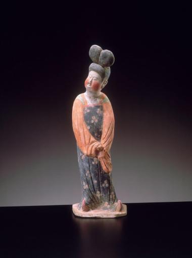 彩绘陶打马球女俑| Musée Guimet