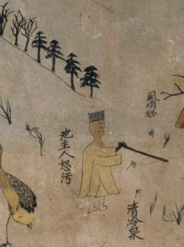 Paravent à huit panneaux : scènes de campagne "p'ungsok-do"