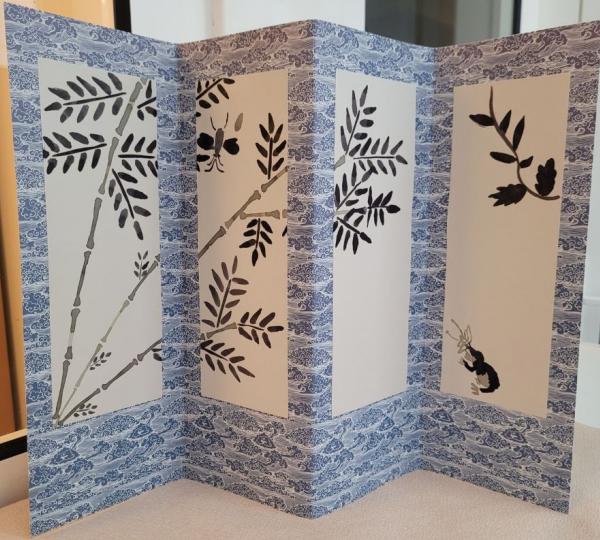 Image d'un paravent coréen créer lors d'un atelier