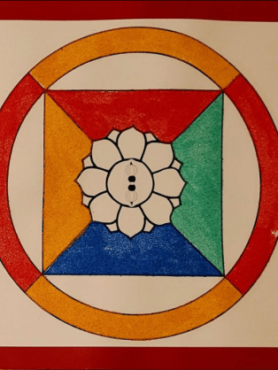 Mandala créé lors d'un atelier