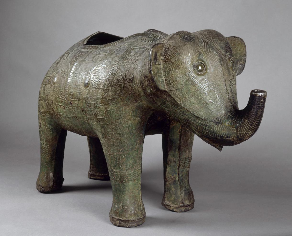 Eléphant en bronze originaire de Chine 